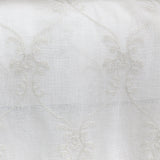 Marquee Fabric - Embroidered Damask Metallic Sheer Fabric, Silver, 55" Width (1 Yard)