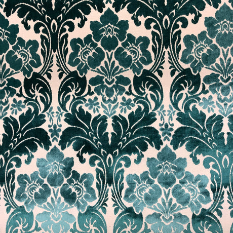 Marsel Cut Velvet Fabric - Damask Floral Pattern, 55" Width (1 Yard)