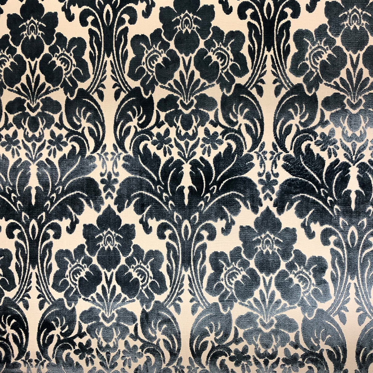 Marsel Cut Velvet Fabric - Damask Floral Pattern, 55" Width (1 Yard)