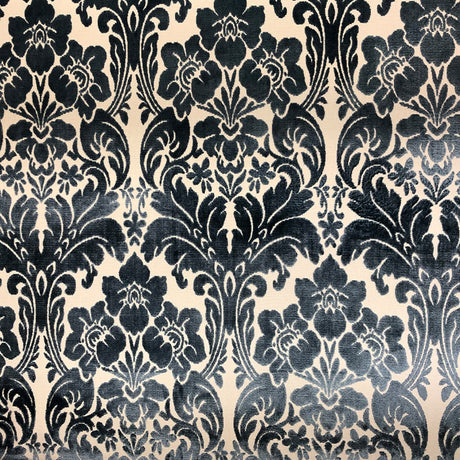 Marsel Cut Velvet Fabric - Damask Floral Pattern, 55" Width (1 Yard)