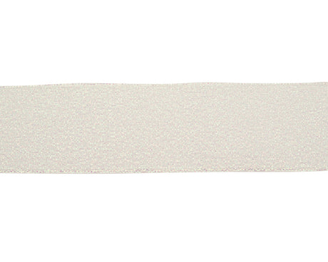 1.5" x 25 Yards Iridescent White Metallic Taffeta Gift Ribbon