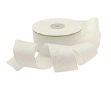 1.5" x 25 Yards Iridescent White Metallic Taffeta Gift Ribbon - Pack of 5 Rolls