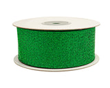 1.5" x 25 Yards Emerald Green Metallic Taffeta Gift Ribbon