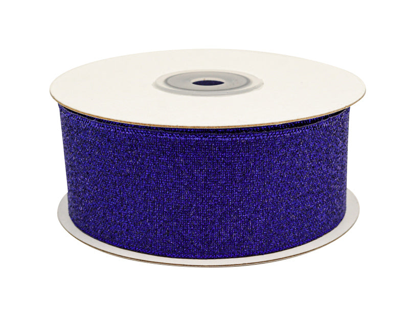 1.5" x 25 Yards Royal Blue Metallic Taffeta Gift Ribbon