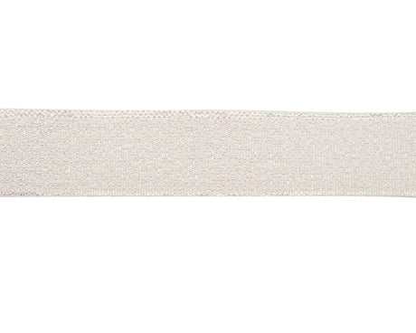 7/8" x 25 Yards Iridescent White Metallic Taffeta Gift Ribbon