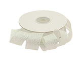 7/8" x 25 Yards Iridescent White Metallic Taffeta Gift Ribbon - Pack of 7 Rolls