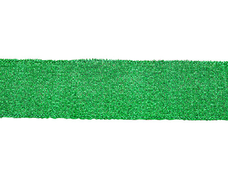 7/8" x 25 Yards Emerald Green Metallic Taffeta Gift Ribbon