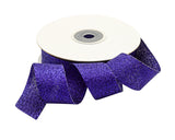 7/8" x 25 Yards Royal Blue Metallic Taffeta Gift Ribbon - Pack of 7 Rolls