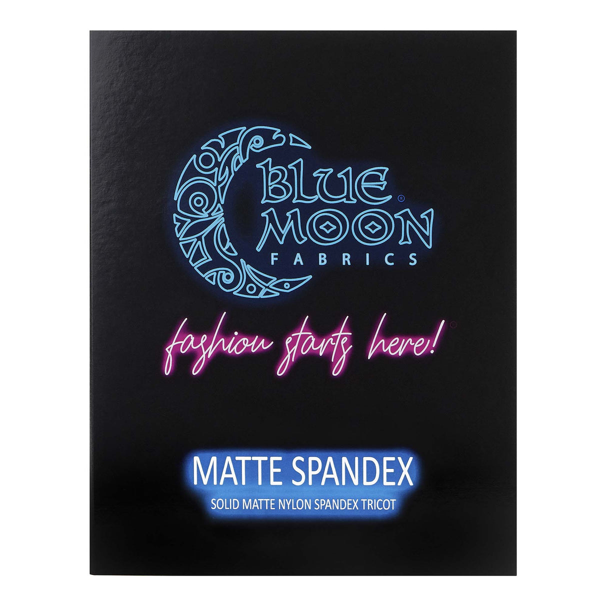 Matte Nylon Spandex Fabric Color Card - Solid Matte Nylon Spandex Tricot, 149 Colors, 4-Way Stretch (1 Card)