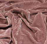 Premium Silk Rayon Velvet Fabric - Azalea, 45" Width (1 Yard)