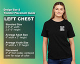 Pack: 12 Fast Customizable T-Shirts – Add Your Own Design, Logo, or Photo (Left Chest - Black)
