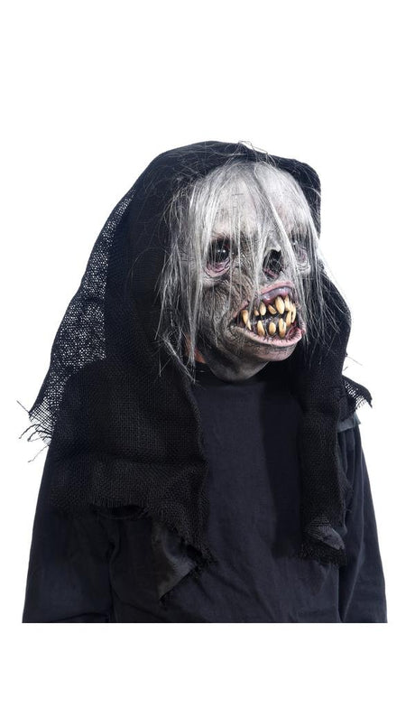 Máscara alienígena con capucha de duende espacial para disfraces de Halloween aterradores para hombres y mujeres  