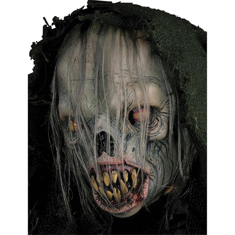 Hooded Space Imp Alien Mask for Scary Halloween Costumes for Men and Women