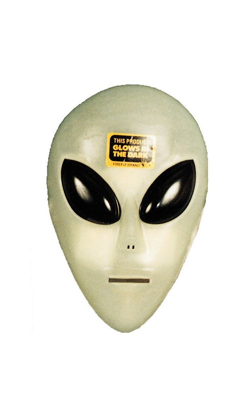 Glow-in-the-Dark Alien Mask for Halloween Parties and Sci-Fi Events