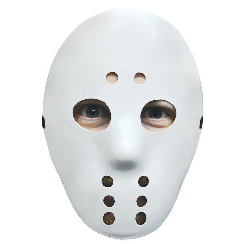 White Hockey Mask for Fun Costume Parties and Halloween