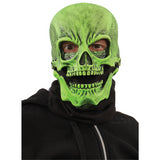 Spooky UV Green Sock Skull Mask for Halloween Costume Parties and Haunted Houses