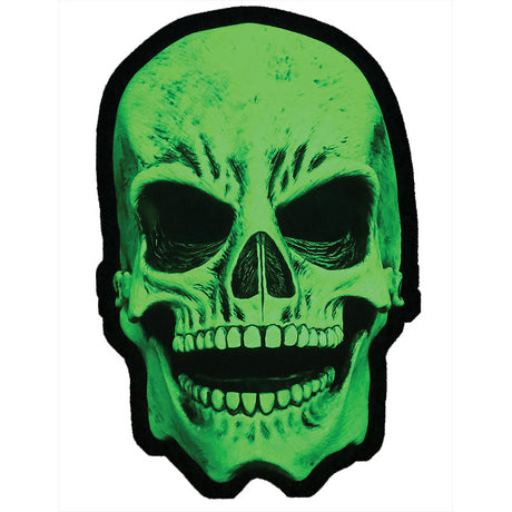 Spooky UV Green Sock Skull Mask for Halloween Costume Parties and Haunted Houses