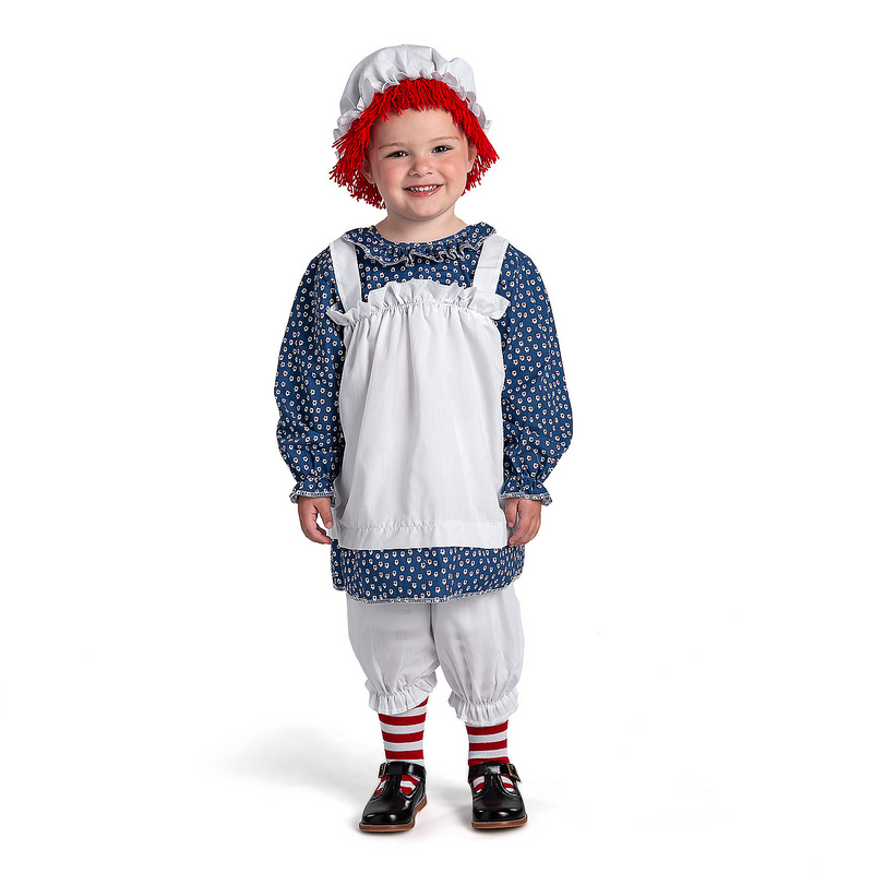 Raggedy Ann Girl's Costume for Dress-Up Plays Halloween Parties and Themed Events