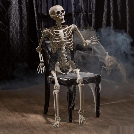 5 Ft. Life-Size Posable Skeleton Halloween Decoration