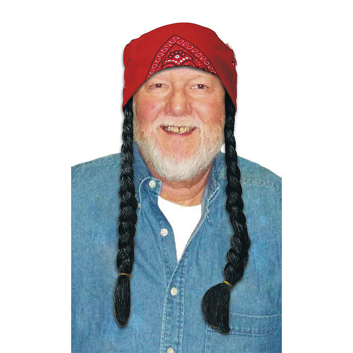 Classic Hippie Black Gray Wig for Costume Parties Themed Events and DIY Dress Up