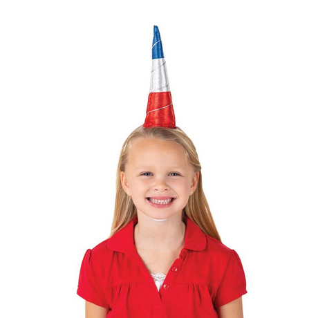 Plush Patriotic Unicorn Horn Headbands - 12 Pc.
