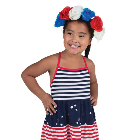 Red, White & Blue Floral Headband