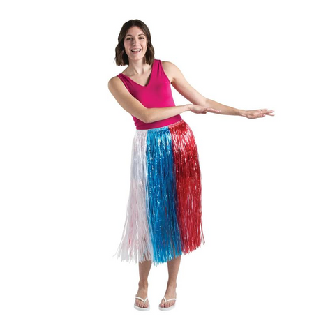 Adults Patriotic Hula Skirt - 12 Pc.