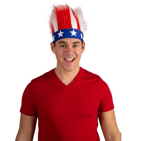 Adults Patriotic Crazy Hair Headband