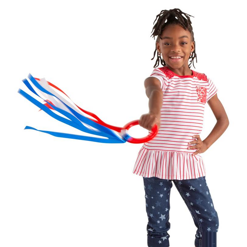 Patriotic Ribbon Hoop Wands - 12 Pc.