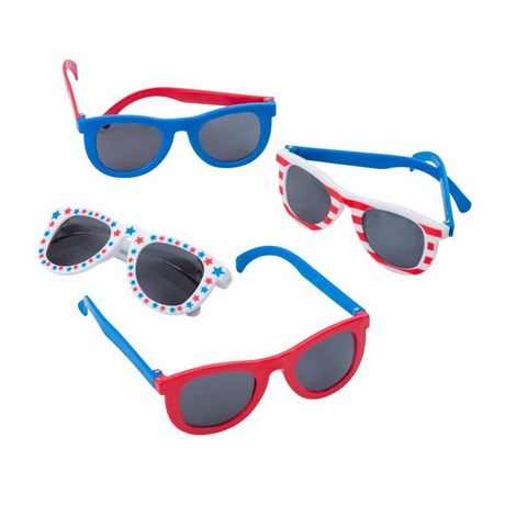 5" Bulk 50 Pc. Kids Patriotic Plastic Sunglasses