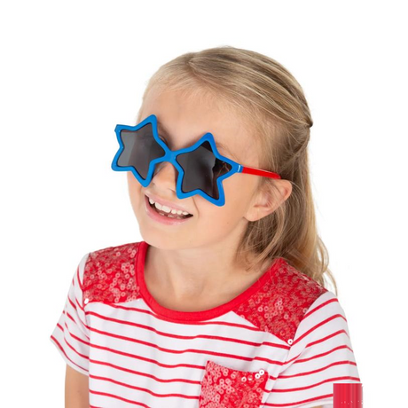 Kids Star-Shaped Patriotic Sunglasses - 12 Pc.