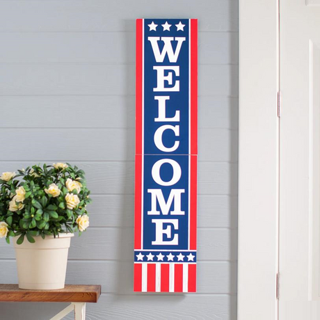Patriotic Porch Welcome Sign