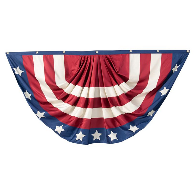 6 ft. x 3 ft. Jumbo Patriotic Vintage Americana Stars & Stripes Polyester Bunting