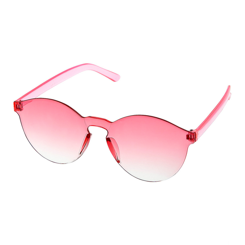 Pink Rimless Sunglasses