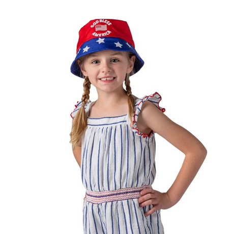 God Bless America Patriotic Bucket Hats - 12 Pc.