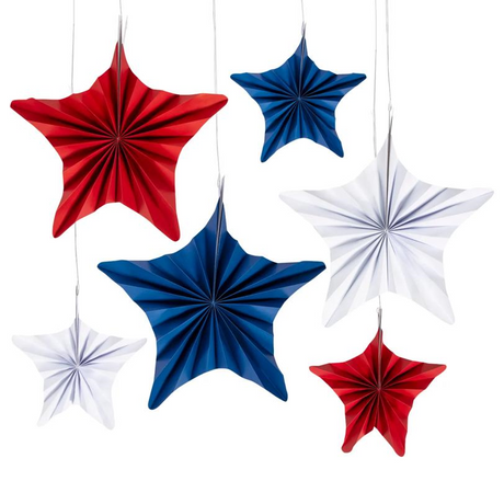 Patriotic Star Hanging Fans