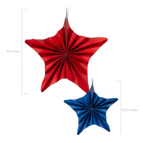 Patriotic Star Hanging Fans