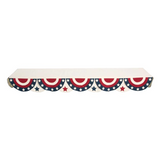 73" x 19" Vintage Americana Cotton Bunting Mantel Scarf