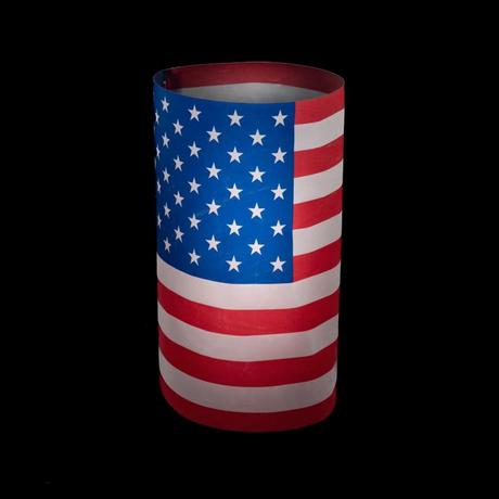 16 1/2" x 9" Patriotic USA Flag-Themed Plastic Lantern Luminary Wraps - 12 Pc.