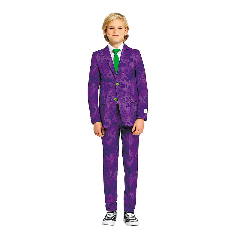 Stylish Kids Batman Joker Purple Suit for Halloween Parties and Superhero Dress Up