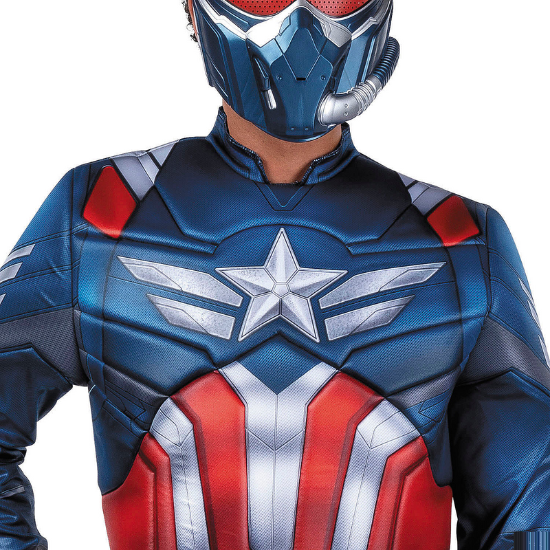 Marvel Captain America Jumpsuit for Adults Halloween Parties Comic Cons and Superhero Events