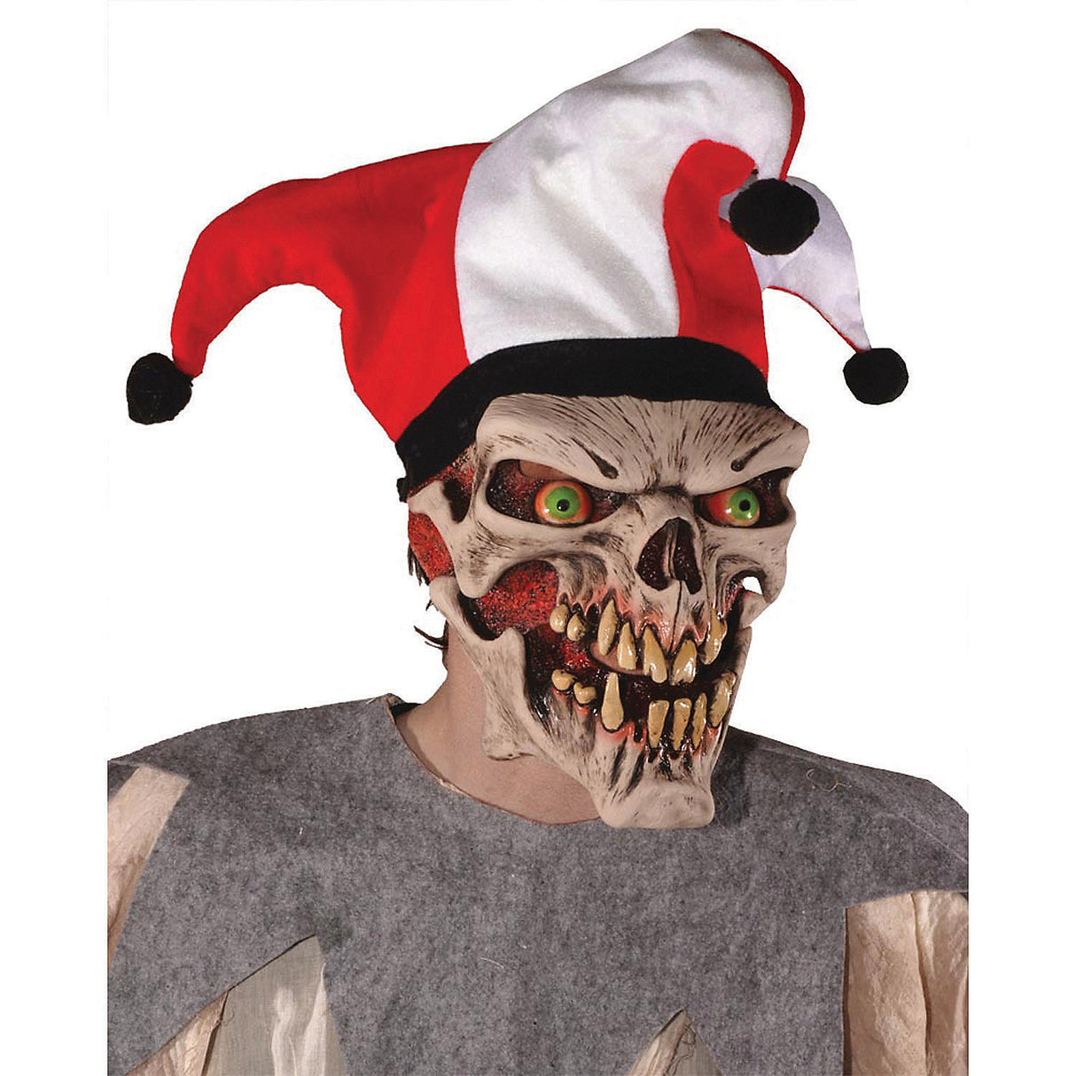 Die Laughing Scary Latex Mask for Halloween Costume Parties and Spooky Gatherings