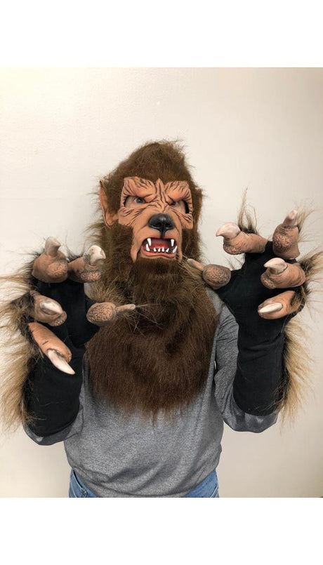 Máscara de hombre lobo para hombres para disfraces espeluznantes de Halloween