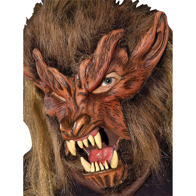 Máscara auténtica de lobo solitario de látex para fiestas de disfraces de Halloween y eventos aterradores