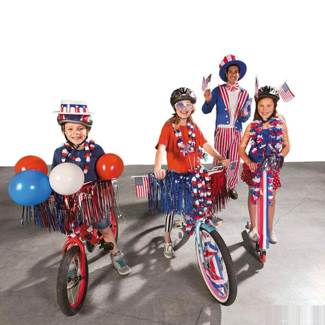 36" Patriotic Tri-Color Red, White & Blue Plastic Leis 12 Pc.