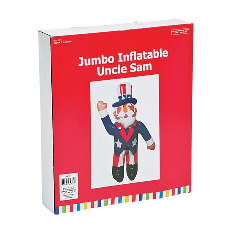 64" Jumbo Inflatable Uncle Sam in Red, White & Blue Suit