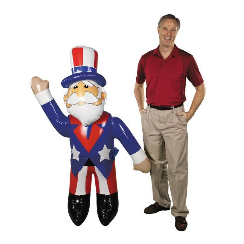 64" Jumbo Inflatable Uncle Sam in Red, White & Blue Suit
