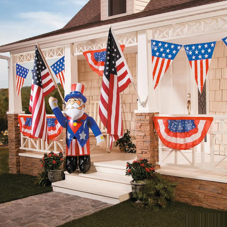 64" Jumbo Inflatable Uncle Sam in Red, White & Blue Suit