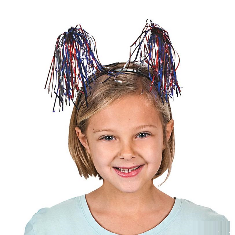 Patriotic Tinsel Head Boppers - 12 Pc.