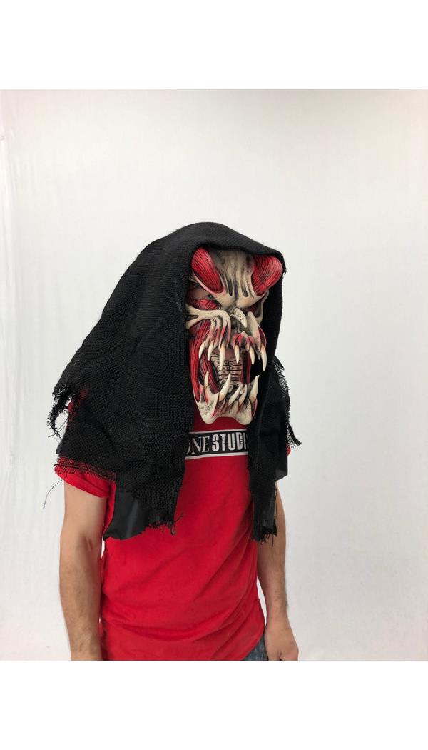Predator Red Mask for Halloween Costume Parties and Theme Events